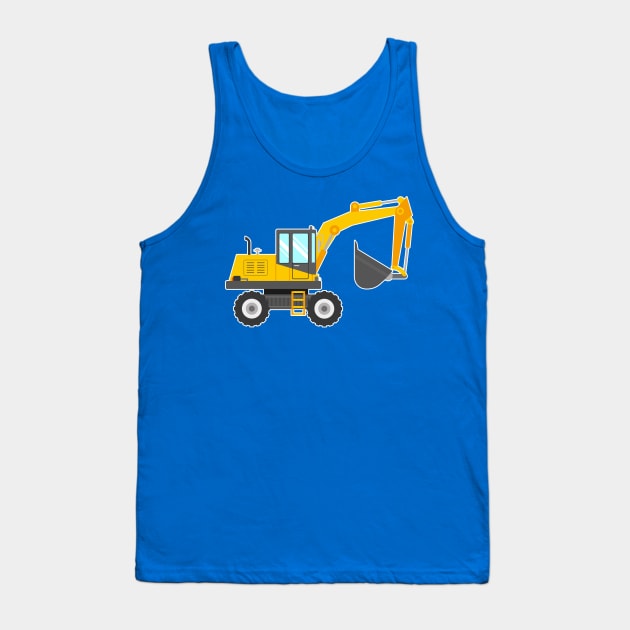 Cute Excavator for Kids Tank Top by vladocar